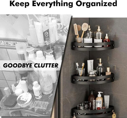 🧴 Pack Black Triangle Shower Caddy