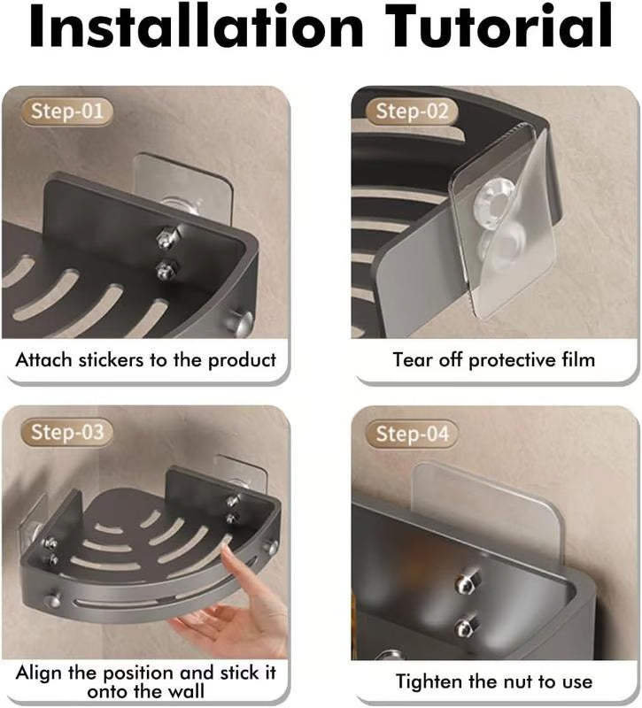 🧴 Pack Black Triangle Shower Caddy