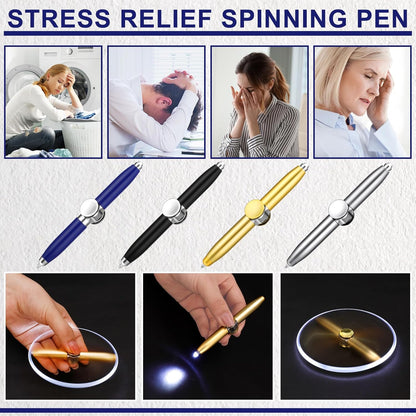 GlowSpin™ Fidget Pen – LED Gyro Spinner Ballpoint